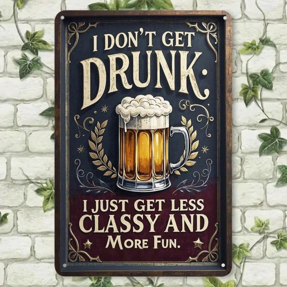Retro Beer Metal Tin Sign 8x12 Inch Humorous Bar Garage Man Cave Wall Decor