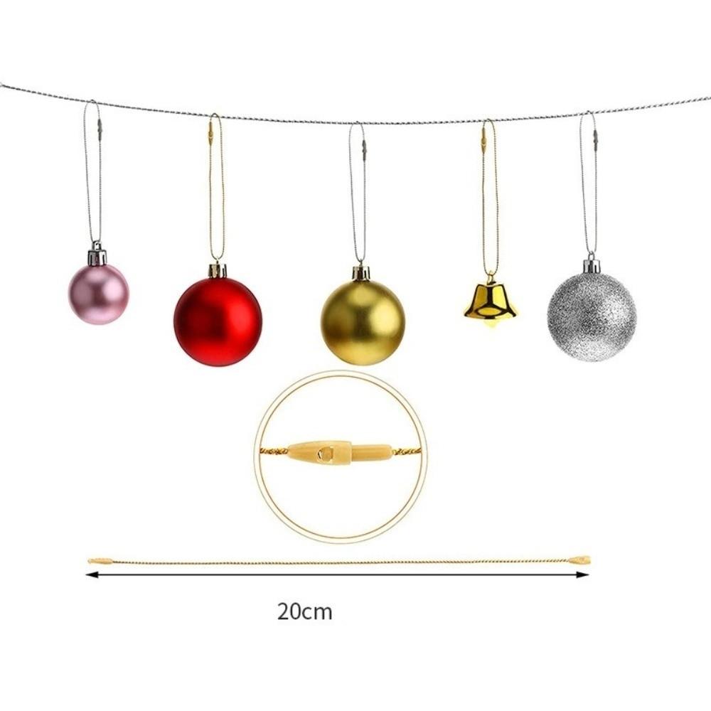 100 Stück 20cm Weihnachtsornament-Schnüre Polyester Weihnachtsanhänger Aufhängeseile Weihnachtsbaumdeko