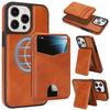 Magnetic Leather Phone Case with Card Holder for iPhone 12 - 17 Series Multi - functional Stand Shockproof Protective Cover