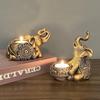 Portacandele a forma di animale, scultura con proboscide di elefante, portacandele a forma di tealight, piccoli portacandele decorativi, buoni regali portafortuna