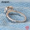 925 Sterling Silber Kristall Zirkon Ring für Damen Charm Hochzeitsfeier Schmuck Geschenk Großhandel