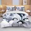 Cute Penguin Bedding 2/3 Piece Set king size double bed bedding set microfiber or polyester duvet cover set kids bedroom bed set