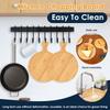 2Pcs Wooden Cutting Board with Handle Circular Hanging Chopping Board Kitchen Household Fruit Vegetable Pizza Cutting Board