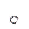 Rainbow Zirconia Circle Earrings - French Retro Style with Lively Temperament and Ins Trendy Needle Back Design for Women