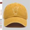 pc Minimalist Line Dachshund Pattern Printed Baseball Cap Suitable for Spring Summer And Autumn Wear Sun Hat Washable Strap A