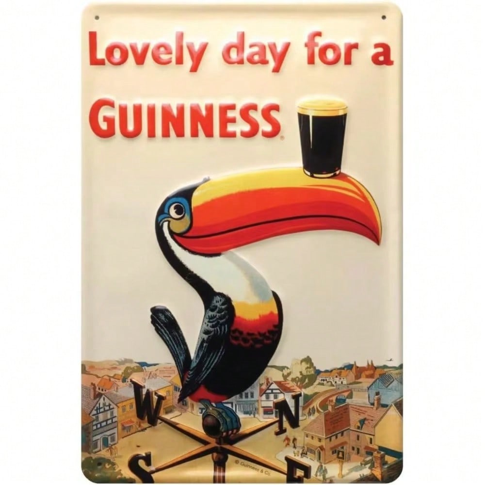 

Toucan Weathervane Metal Sign Pub Bar Man Cave Home Wall Decor 20X30 різнокольоровий