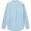 Levis SS24 Summer Collection Denim Solid Color Loose Long Sleeve Shirt Women shirts Light-Blue 001BO-0001