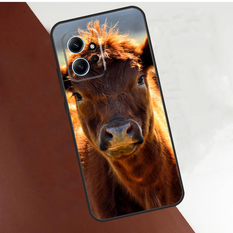 Funny Cow Face Case For Xiaomi Redmi Note 14 10 11 12 13 15 Pro Plus Cover For Redmi 15 14C 10C 12C 13C 15C
