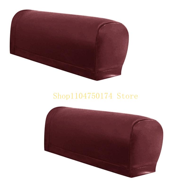 2pcs Elastic Furniture Arm Covers With 4 Slip Proof Pad Waterproofie For Sofa Chair Decoration Top Sale