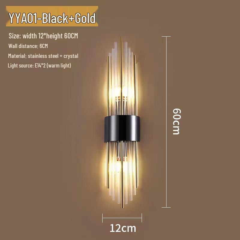 Nordic Luxury Crystal Wall Lamp for Living Room, Bedroom, Stairway, and Aisle Decor