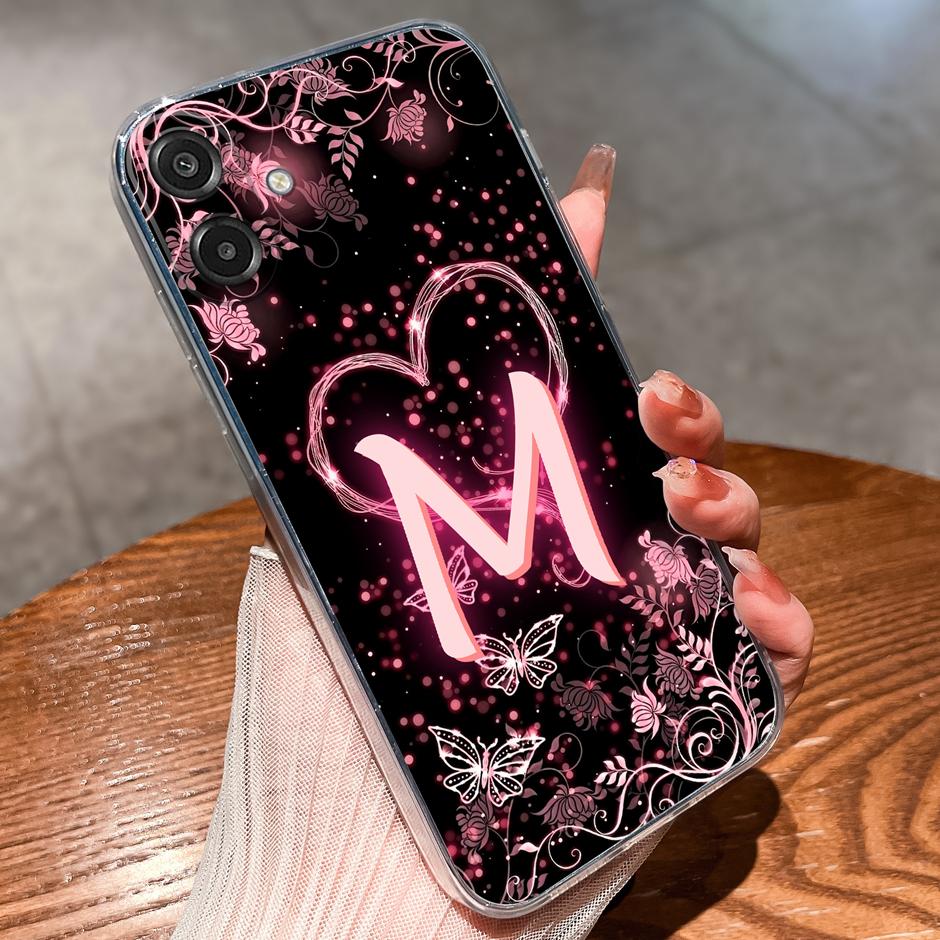 Phone Case For Samsung Galaxy A06 A07 4G 5G Cute Butterfly Letter Clear Silicone Protective Cover For SamsungGalaxyA06 A07 Funda