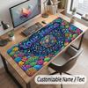Octopus Sea Life Theme Customized Mouse Pad Personalized Print Name Text Desk Mat For Home Office Table Decor
