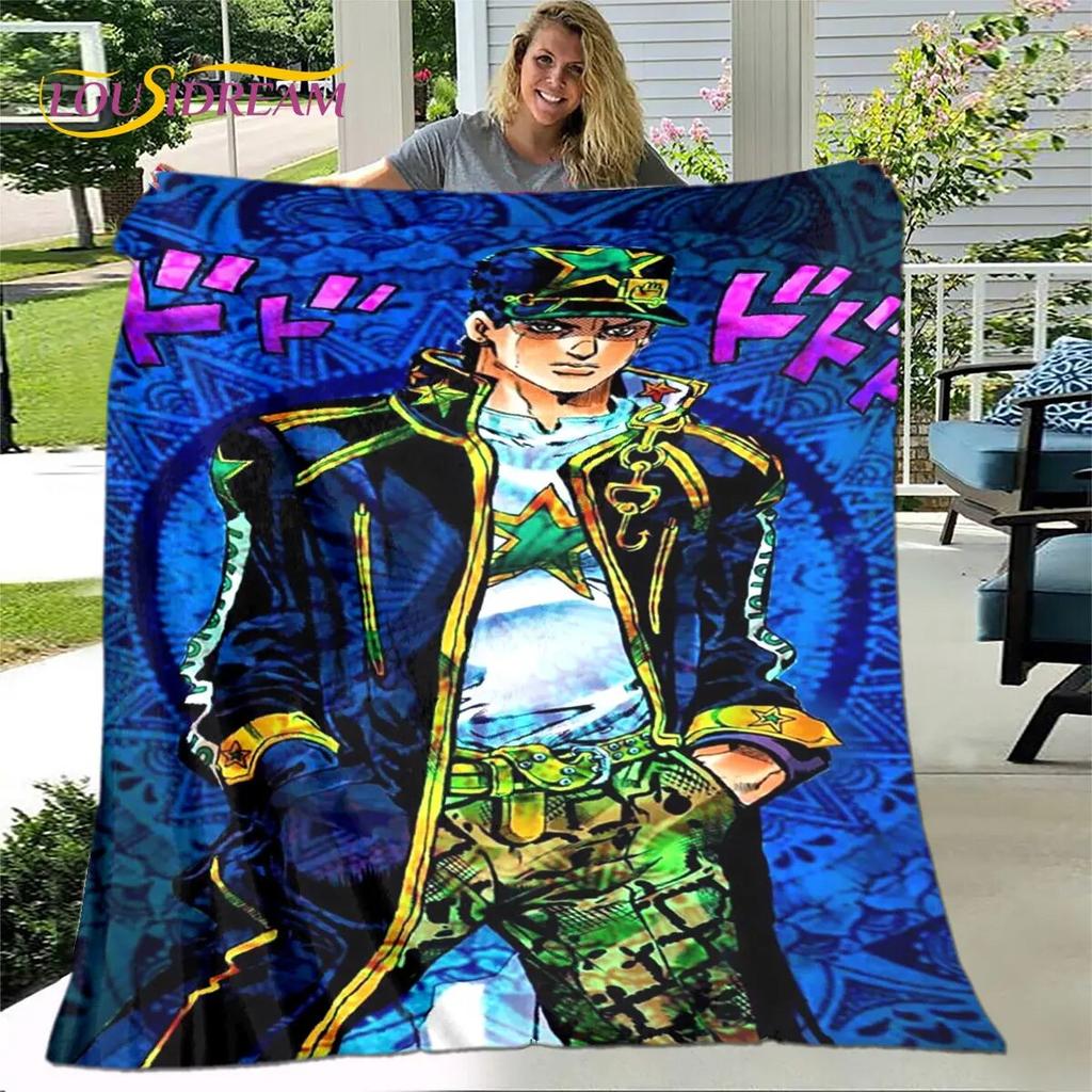 Anime Jojo's Bizarre Adventure Soft Plush Blanket,Flannel Blanket Throw Blanket for Living Room Bedroom Bed Sofa Picnic Cover