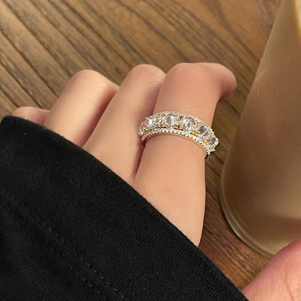 Super flash high-end sensation, niche opening ring, adjustable dreamy temperament, fashionable rings