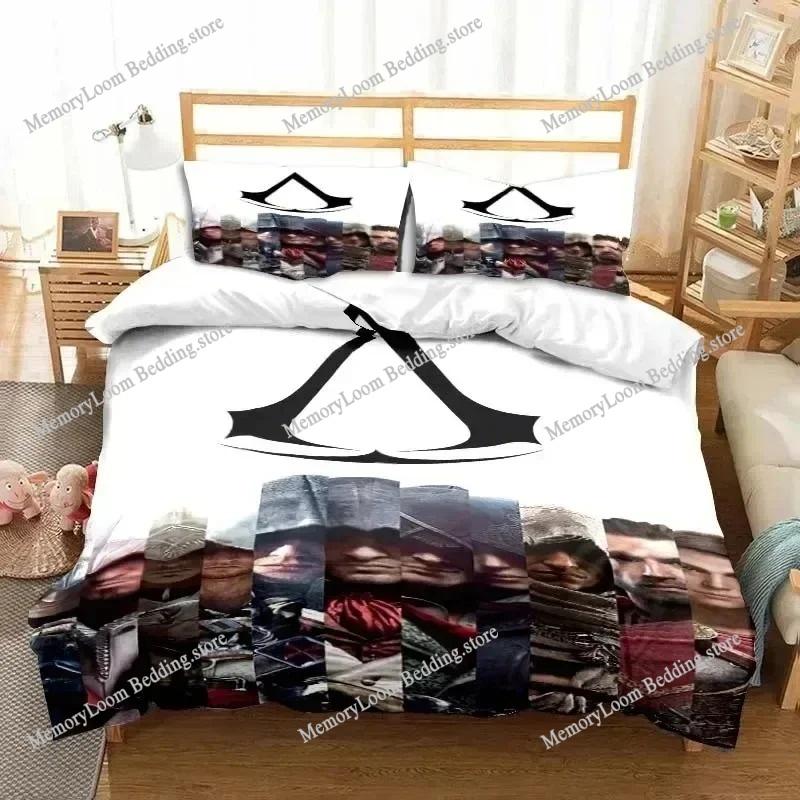 Game A-Assassin S Creed Art Bedding Set Gamer Duvet Cover Set Adult Boys Bedroom Single Double King Size Comforter Quilt Cover