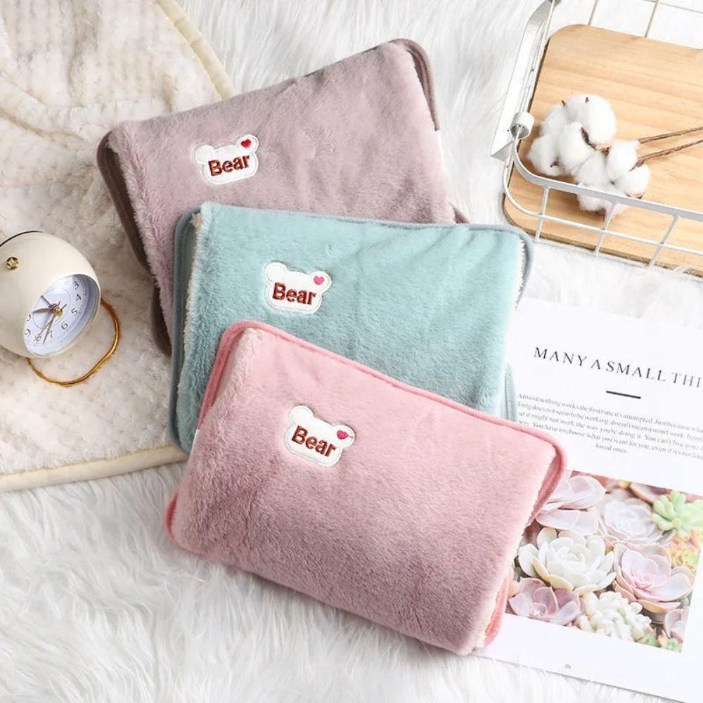 EU Plug Winter Hand Warmer Cute Hot Water Bottle Reusable Electric Hot Water Bag  Menstrual Sleep