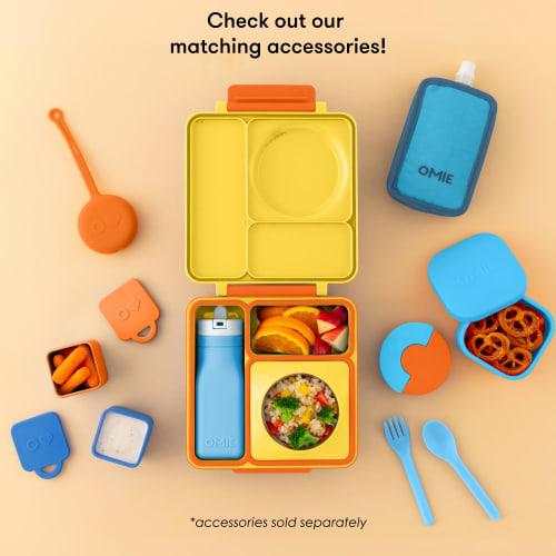 (Sunshine) - Omiebox Hot Cold Bento Box with Insulated Thermos For Kids Lunch, Sunshine
