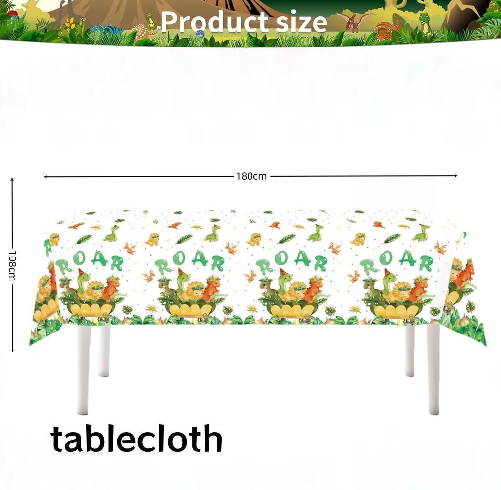 1/5pcs Dinosaur Tablecloth Birthday Decoration Cartoon Dinosaur Disposable Table Cloth Table Cover Kid Favor Gift Party Supplies