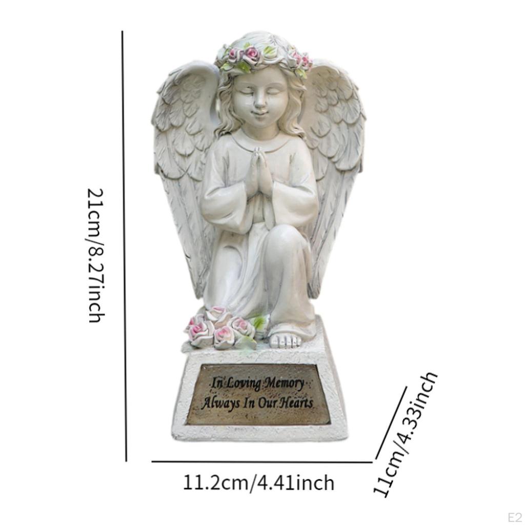 Englestatue Solcellelampe Figur til Hage