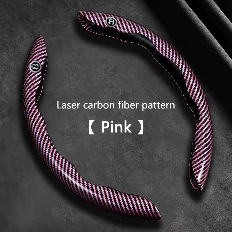 

Car Anti-Slip Grip Steering Wheel Cover 2PCS Carbon Fiber for New Bentley Flying Hurtling Spur Continental GT Bentayga Mulsanne