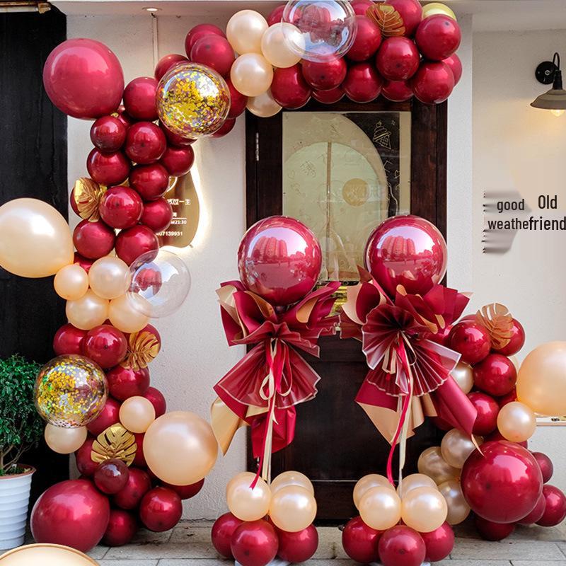 Graduation & Event Balloon Arch Decoration for Yoga Studio or Storefront Background