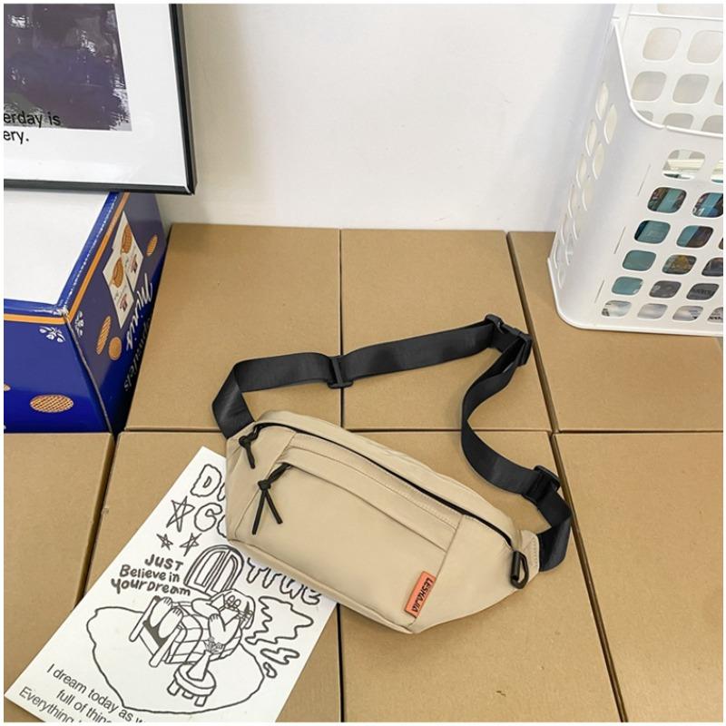 Minimalist Crossbody Bag, Couple Sports Style, Large Capacity Chest Bag, Casual Japanese Shoulder Bag, Motorcycle Trendy Cool Solid Color Backpack
