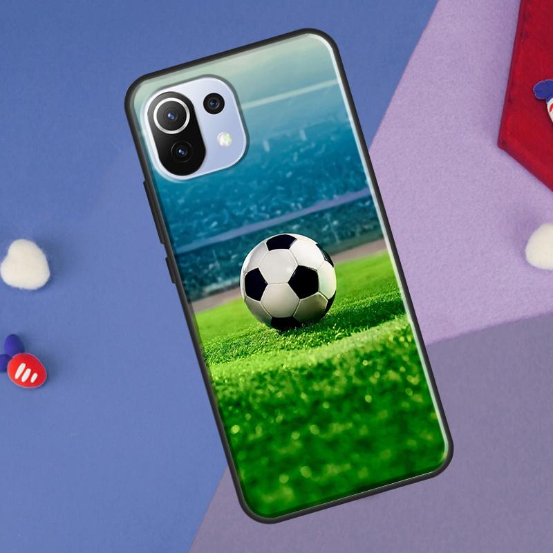 Football Soccer Ball Case For POCO X5 X3 F5 Pro F3 F4 X4 GT M5s C40 Cover For Xiaomi 13 12 Lite 11T 12T Pro 12X