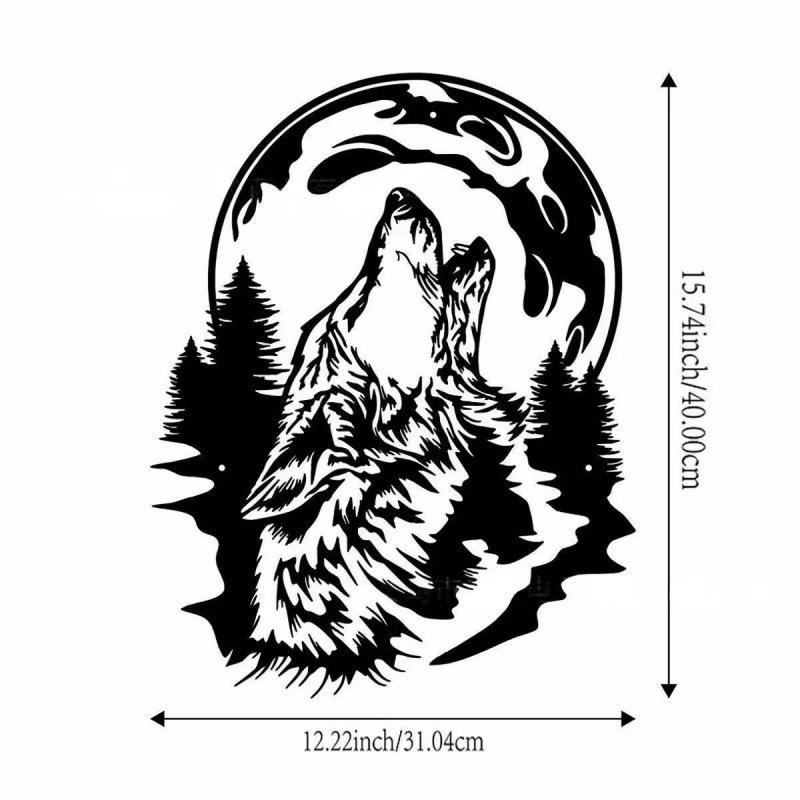 Mountain View Laser-Cut Black Iron Silhouette Wall Decoration