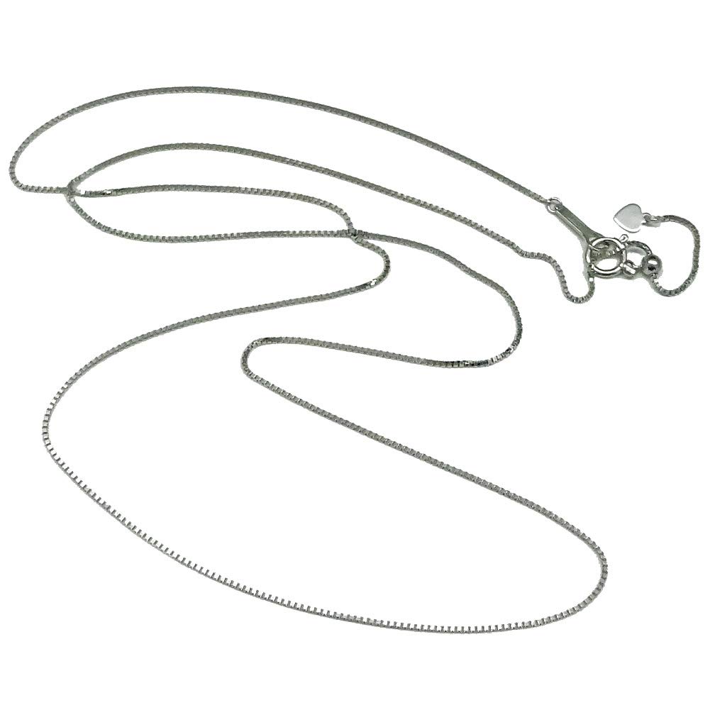 

коробка для вас і платиновий ланцюжок венеціанського типу 60 см намисто регульована довжина слайд [Jewelry me] 0,8 мм / 3,5 г (з кронштейном) срібний