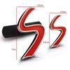 Car Exterior Styling Accessories Car 3D Letter S Emblem Sticker Grille Badge for Mini