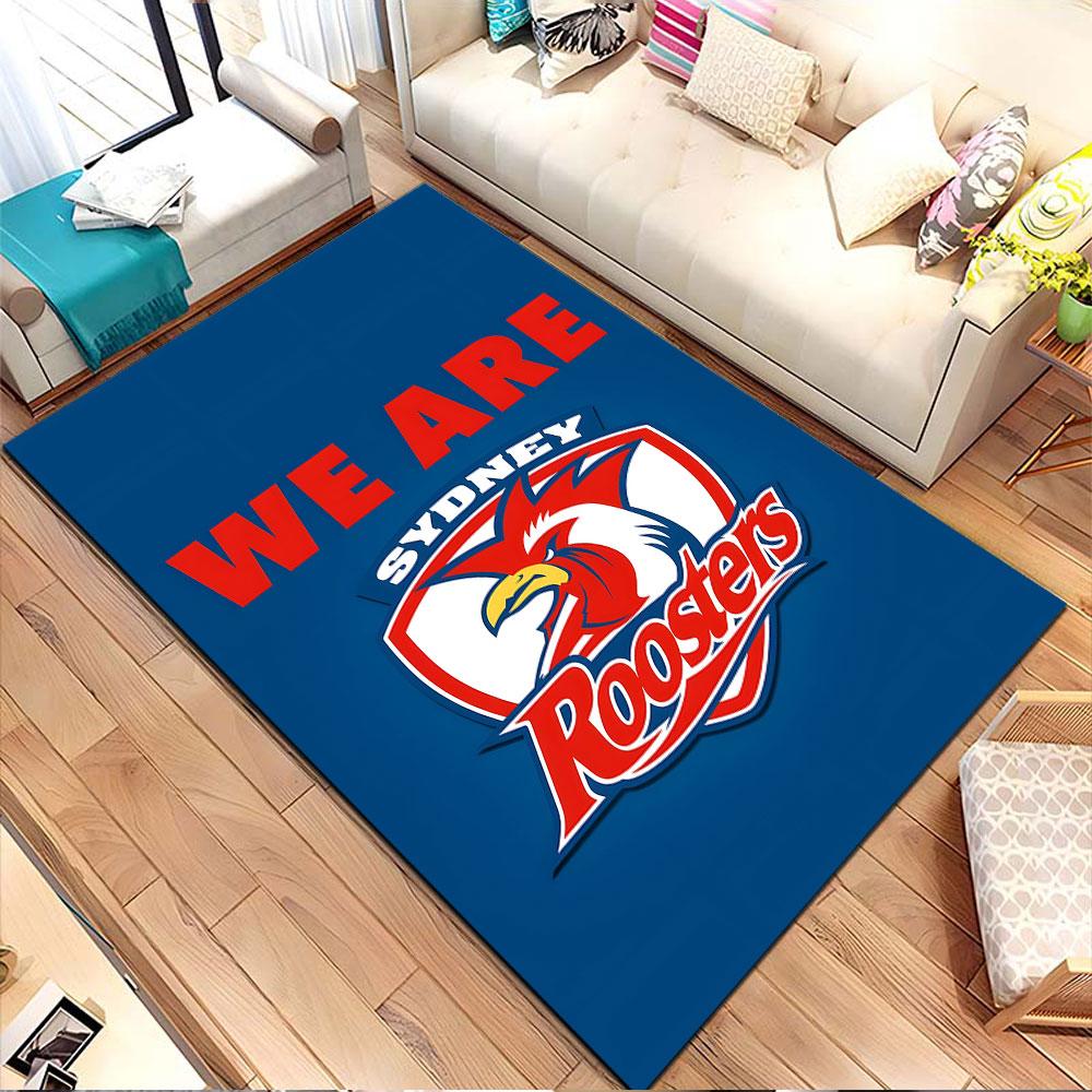 Sydney Roosters Pride Patterned carpet, non slip mat suitable for living room and bedroom sofas