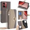For Realme P3 Ultra 5G Case Mirror Wallet Leather Phone Cover with Chain Shoulder Strap