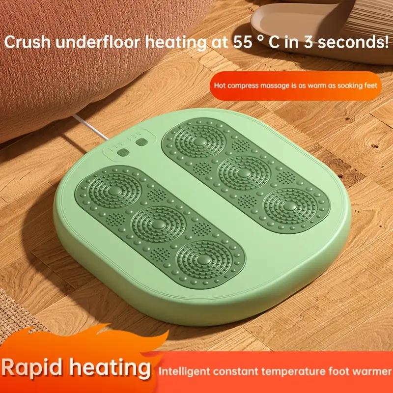 

Массажер для ног и грелка для ног с 3 температурными режимами и 3 режимами вибрации, ультратонкий дизайн зелёный