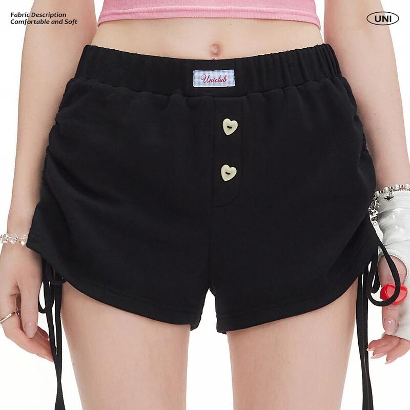

UNIFREE Women s Drawstring Pleated Casual Shorts S