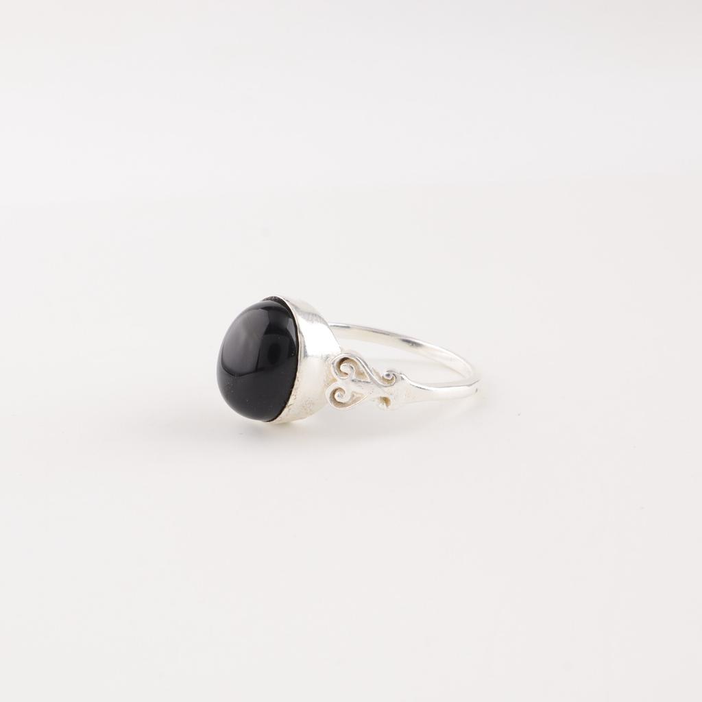 Black Tourmaline Gemstone 925 Sterling Silver Jewelry Handmade Beautiful Ring RR-66-30