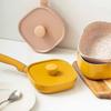 Non-stick Soup Pot Frying Pan Baby Milk Pan Without Cover Pink - DD01