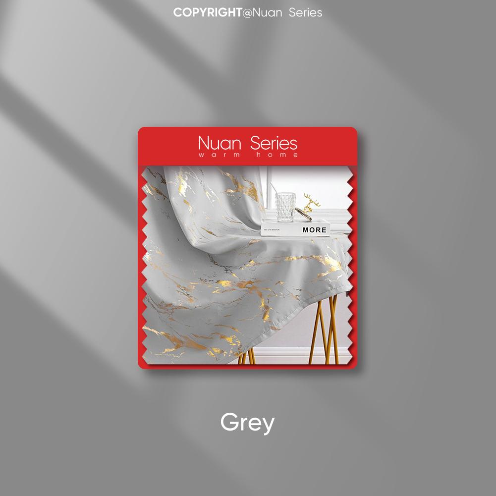 

1 шт. Nuan Серия 80% Затемнение Модные и Минималистичные Шторы с Золотой и Мраморной Текстурой для Гостиной Спальни Балконного Окна Домашний Декор W150cm x L260cm серый