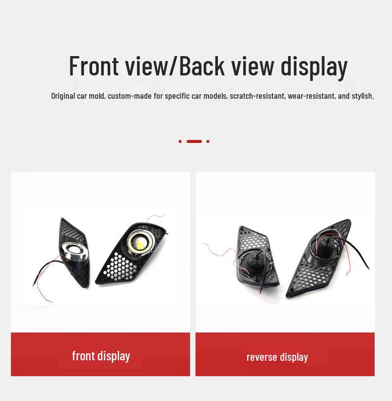 Fog Light with Lens for 2008-2010 Mercedes-Benz C-Class W204, Front Bumper Grille Accessory