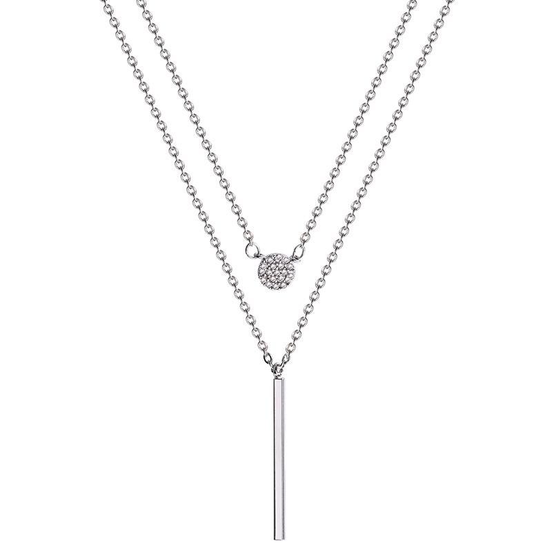 2021 Korean Double-Layer Titanium Steel Necklace - Trendy Cold Style Clavicle Chain