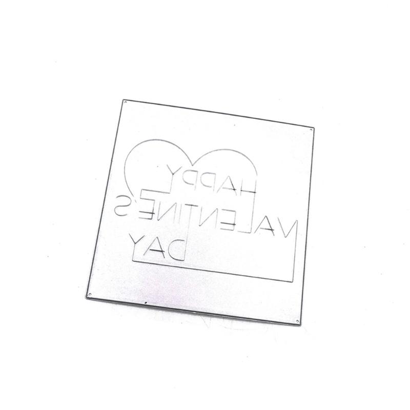 Metal Die Cuts Happy Valentine's Day Cutting Dies Cut Stencils for DIY Scrapbooking Paper Album Photo Decorations