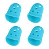 4pcs/set Non-Slip Guitar Fingertip Protectors Rubber Thimble Solid Color Silicone Finger Guards Guitar Accessories