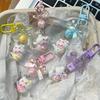 Bag Pendant 3D Kitten Bow Design Resin Keychain with Metal Buckle Lightweight Girl Key Holder Hanging Ornament