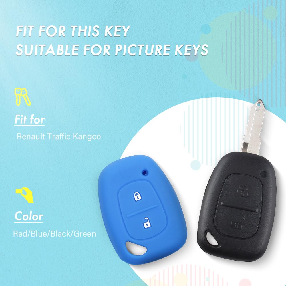 Silicone Car Key Fob Cover Case 2 Button For Renault Kangoo Traffic Master For Opel Vivaro Movano For Nissan Remote Shell