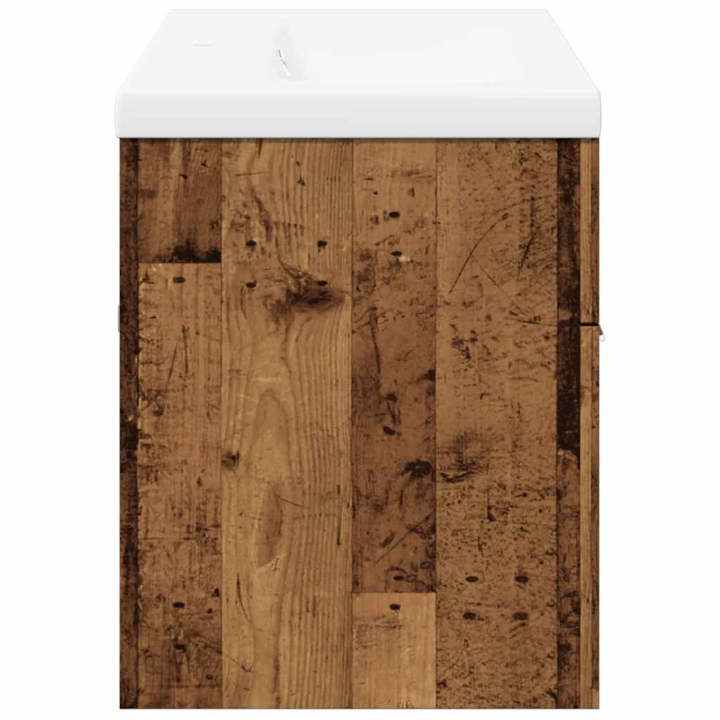 2 Piece Bathroom Furniture Set Rustic Wood Look Particleboard