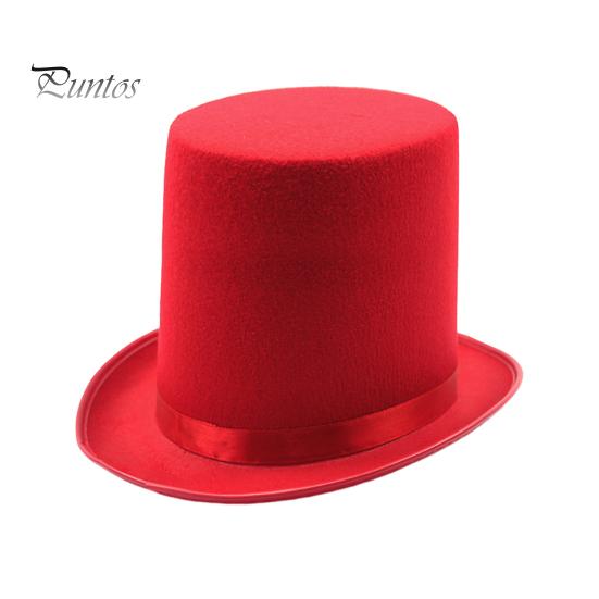 Black Magician Hats High Top Hat British Jazz Topper Male for Plays And Female Court Gentleman Flat Felt Performances Role Play Christmas Dressing