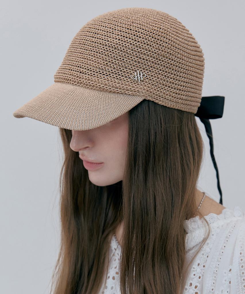 Mineti Branch Knit Ribbon Ball Cap Y 10726 Cmt