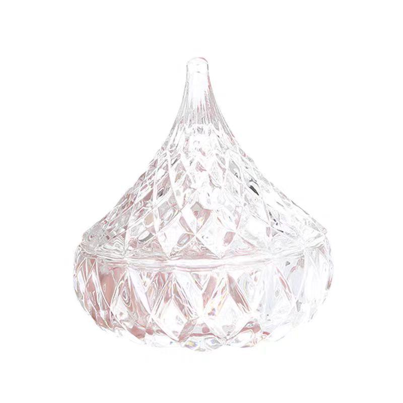 Retro Glass Candy Jar: Creative Square Storage Box for Jewelry, Snacks, Cookies, and Nuts