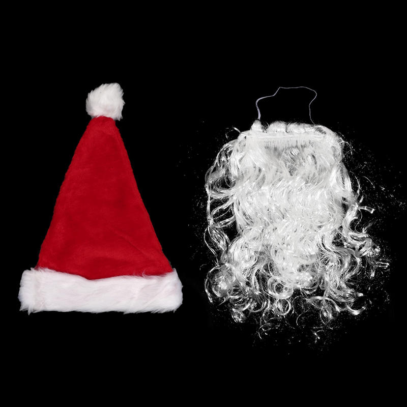 Santa Claus Beard Xmas Simulated Beard White Beard Decorative Christmas Cosplay Costume Prop Xmas Party Decor Supplies