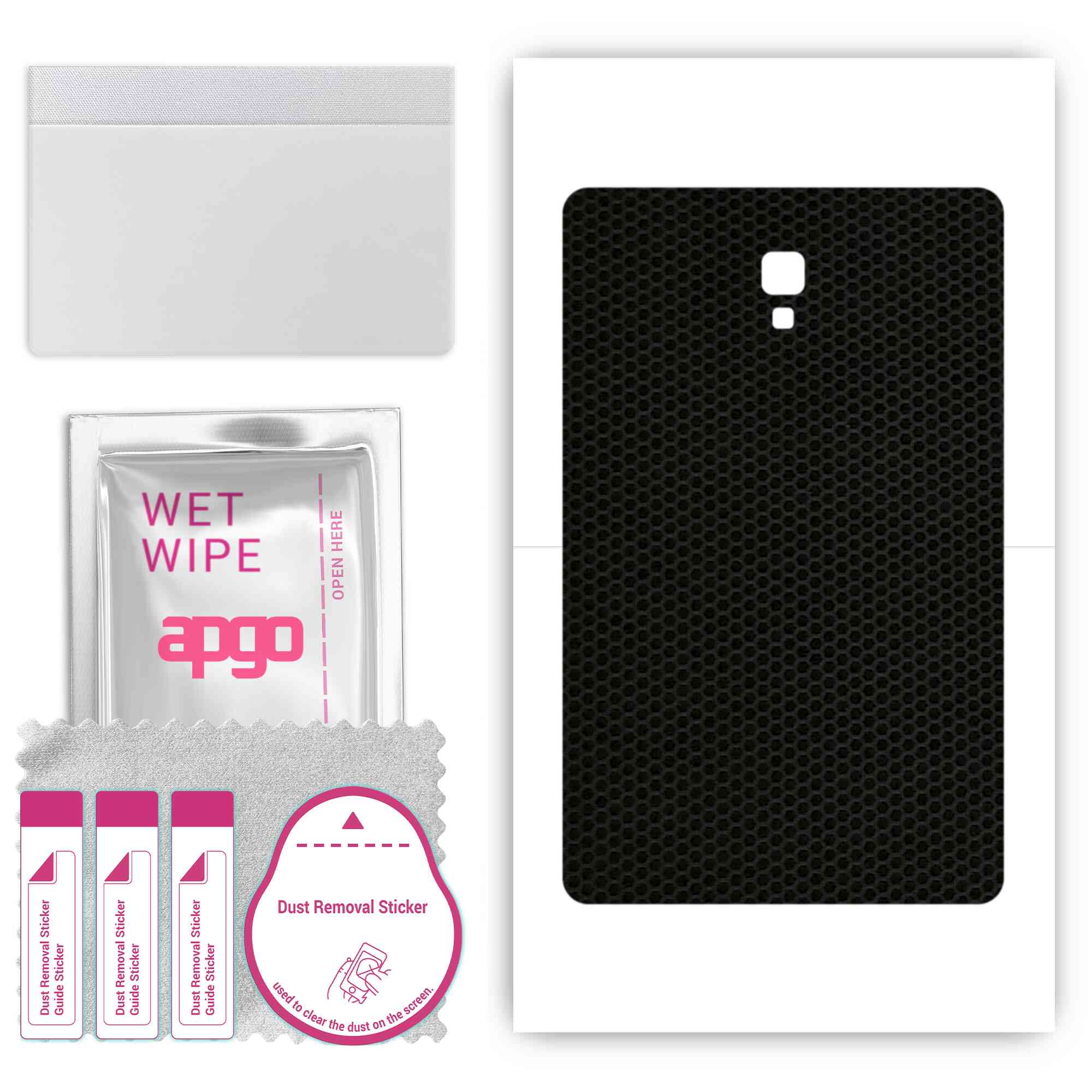 

apgo skin sticker film foil vinyl for the BACK compatible with Samsung Galaxy Tab A 10.5, scratch-resistant, easy to install - Matrix