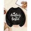 Kids SweatshirtCreative Letter Pattern Stylish Casual Round-Neck Sweatshirt, Perfect for Everyday Parties, Vacations, And Gifts